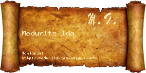 Medurits Ida névjegykártya